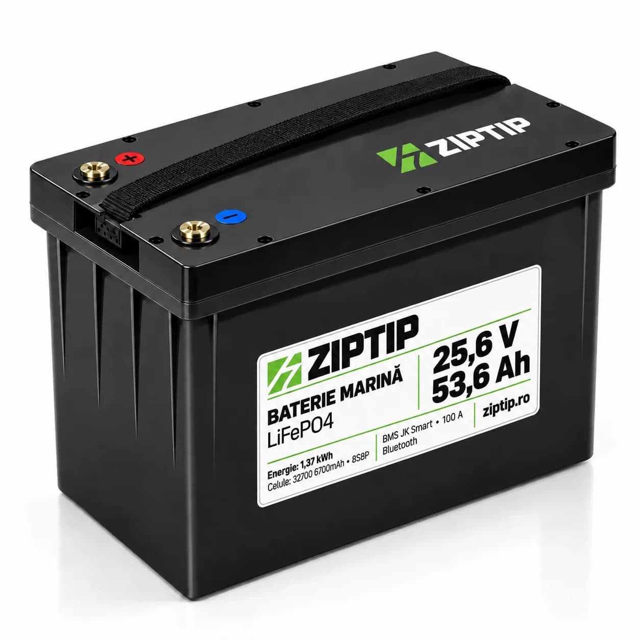Baterie LiFePO4 24V 45–54Ah pentru aplicații marine, carcasă ES12-100E | ZipTip