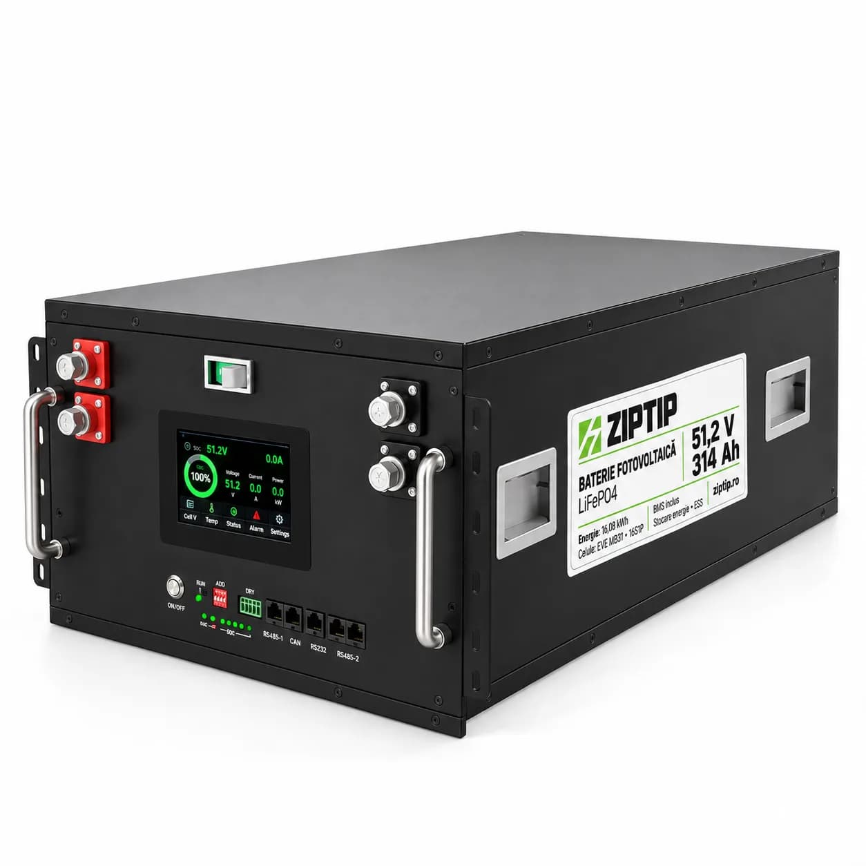 Baterie LiFePO4 51,2V 314Ah 16,08kWh pentru sisteme fotovoltaice | ZipTip