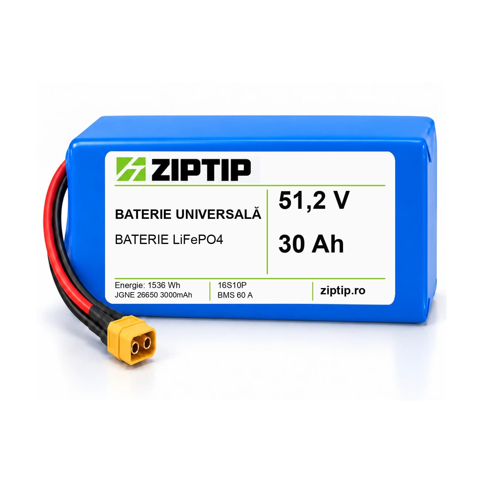 Baterie universală LiFePO4 48V, 30–67 Ah | ZipTip